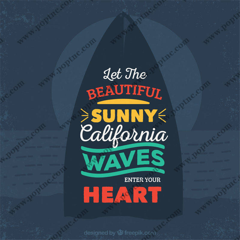 阳光加州海浪裁片印花服装,让心情如海浪般自由