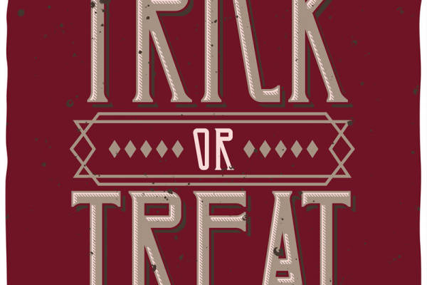 复古风格万圣节裁片印花服装印花设计