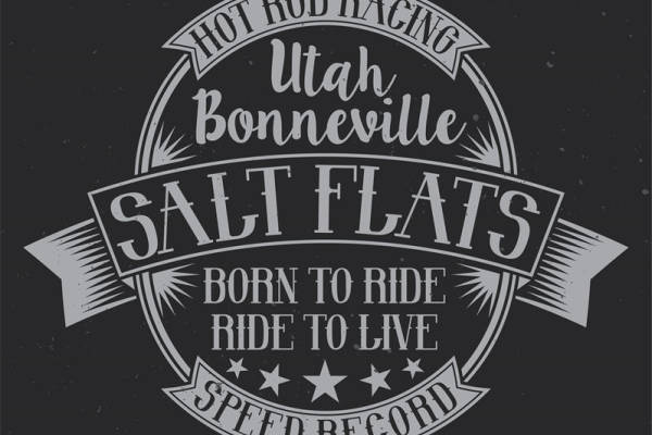 复古赛车裁片印花服装:Utah Bonneville Salt Flats速度记录