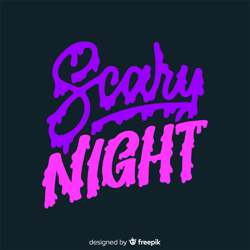 紫色狂野风格'Scary Night'裁片印花服装印花设计