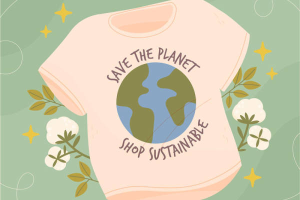 环保主题裁片印花服装：拯救地球，可持续购物