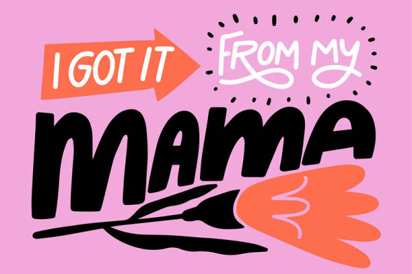 温馨母爱传递：'我从妈妈那里得到'裁片印花服装