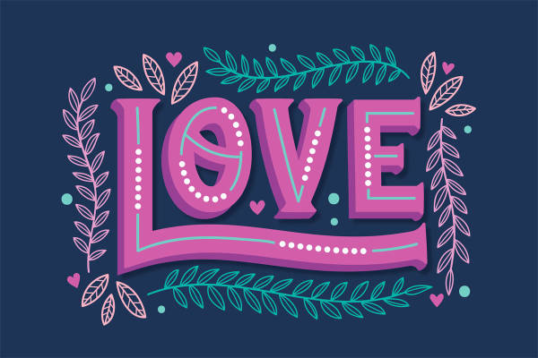 浪漫粉色与绿色植物元素裁片印花服装印花设计