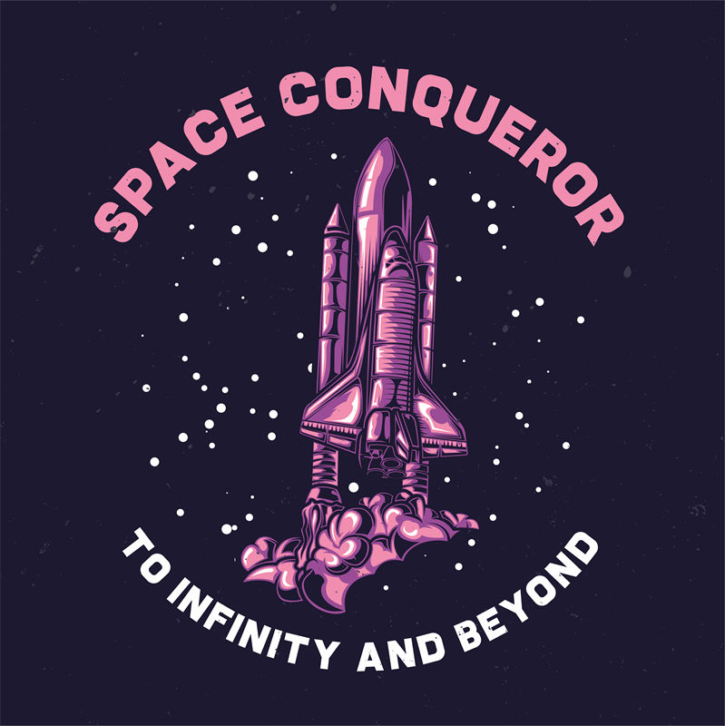 探索宇宙的时尚宣言：太空征服者服装印花