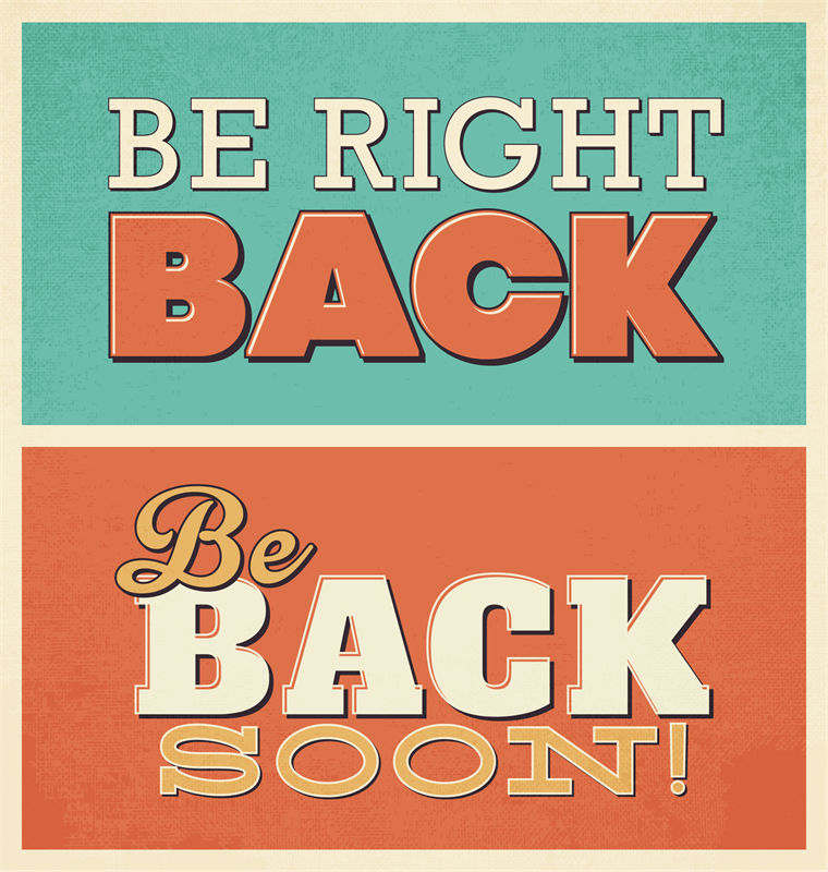 复古风格裁片印花服装，'Be Right Back'与'Be Back Soon!'的时尚宣言