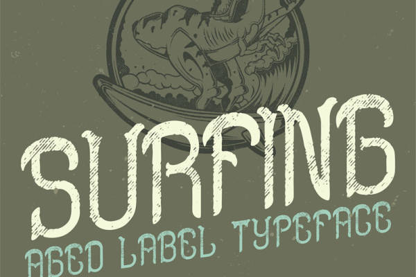 复古风格裁片印花服装：冲浪主题独特设计