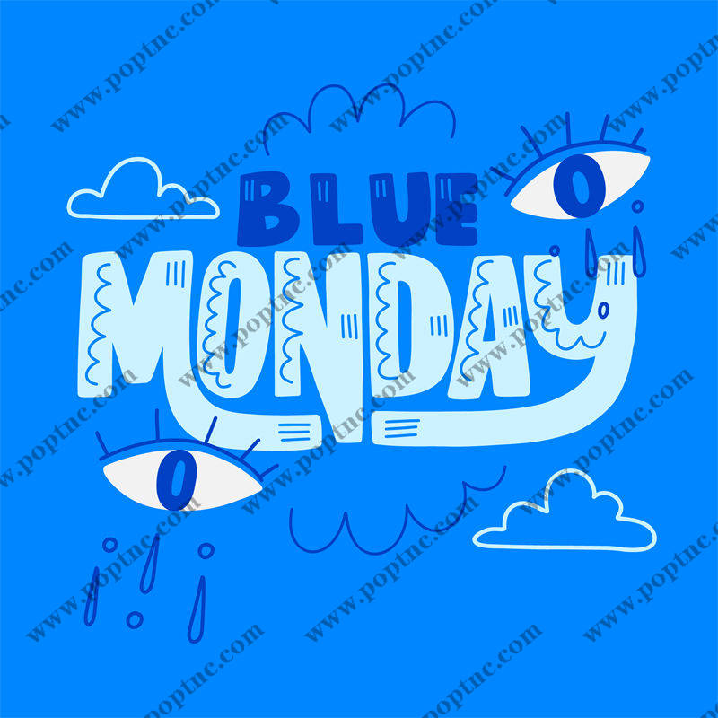 创意蓝色星期一裁片印花服装:时尚与活力的完美结合