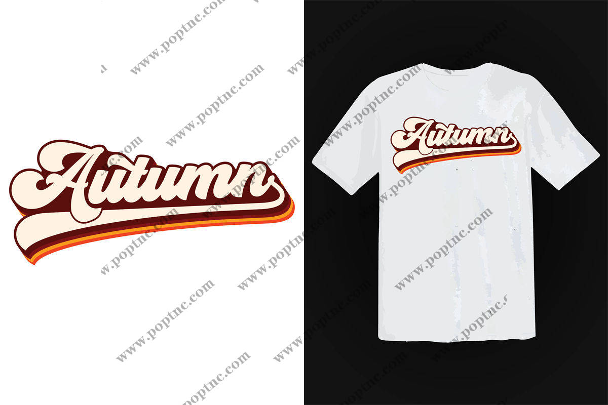 秋季时尚必备:复古风格'Autumn'裁片印花服装