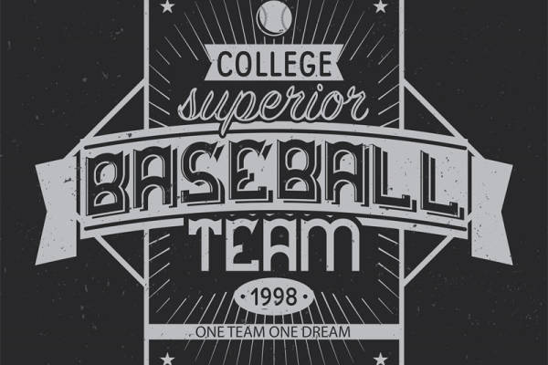 复古学院风裁片印花服装：1998年卓越棒球队纪念款