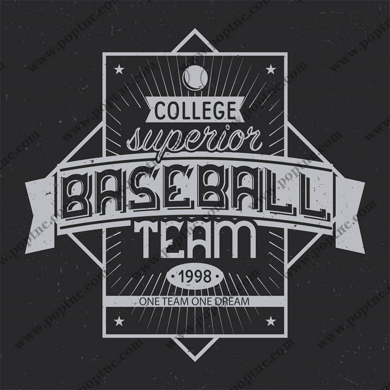 复古学院风裁片印花服装:1998年卓越棒球队纪念款