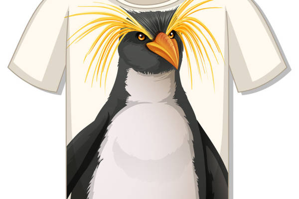 时尚个性企鹅裁片印花服装,展现独特风采