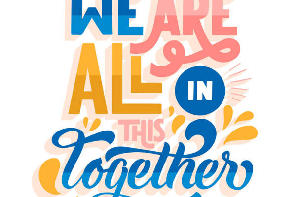 团结一心的裁片印花服装：共同面对挑战