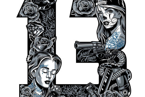 复古风格裁片印花服装：经典黑白玫瑰与女性形象