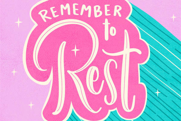 温馨提醒:裁片印花服装上的“Remember to Rest”设计