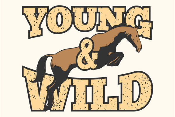 活力四射的野马裁片印花服装，展现年轻与狂野