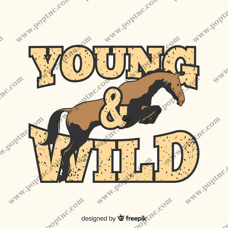 活力四射的野马裁片印花服装,展现年轻与狂野