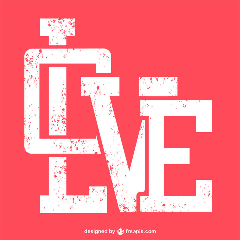 时尚潮流服装印花：LOVE裁片印花设计