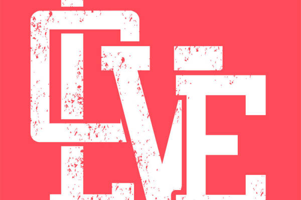 时尚潮流服装印花：LOVE裁片印花设计