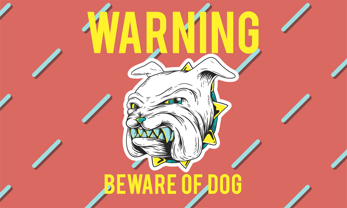 创意个性裁片印花服装：警惕恶犬图案的时尚新选择
