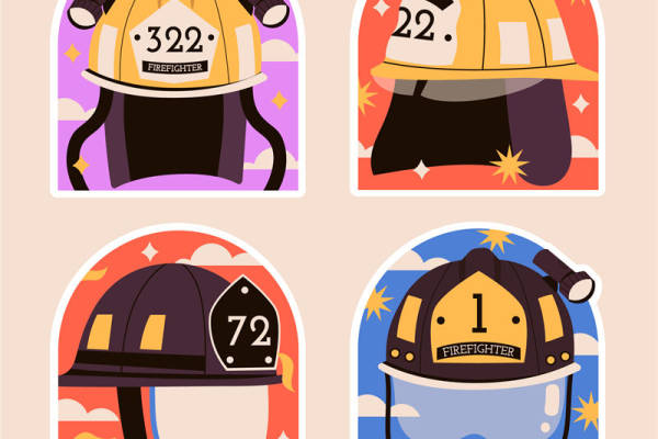 多彩消防员主题裁片印花服装，展现英勇精神