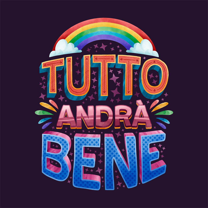 彩虹主题裁片印花服装：Tutto Andra Bene的时尚宣言
