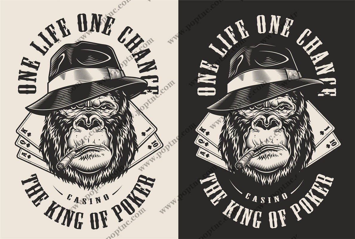 独特风格裁片印花服装:扑克之王的冒险精神