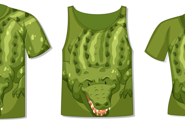 独特鳄鱼裁片印花服装：时尚与自然的完美结合