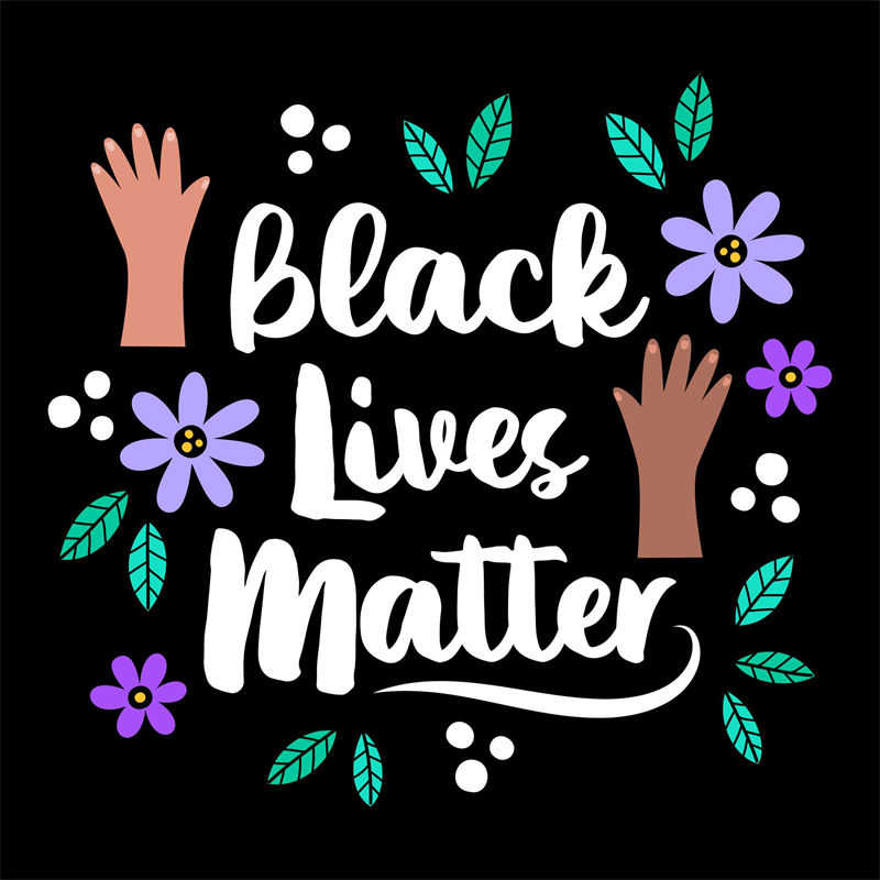 时尚裁片印花服装：'Black Lives Matter'主题印花设计