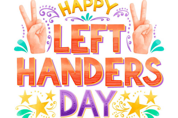 欢乐多彩的左手日裁片印花服装，庆祝独特个性