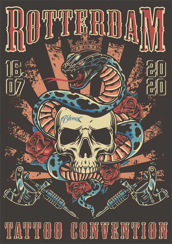 探索2020年Rotterdam Tattoo Convention的独特裁片印花服装
