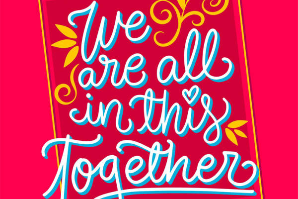 团结力量大：彩色裁片印花服装印花设计