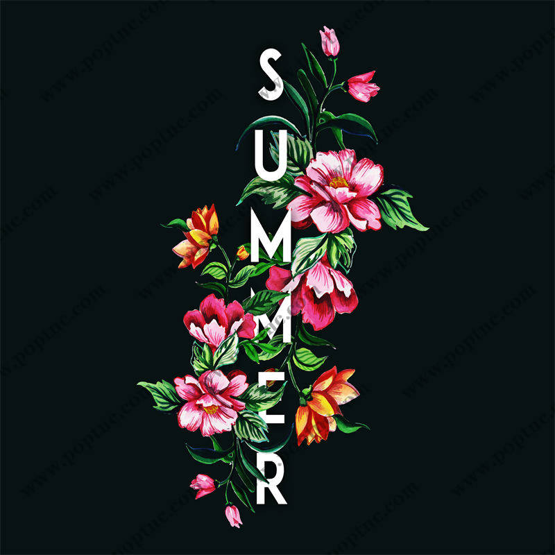 夏日风情花卉裁片印花服装:清新自然风格