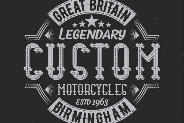 探索大不列颠传奇定制摩托车裁片印花服装