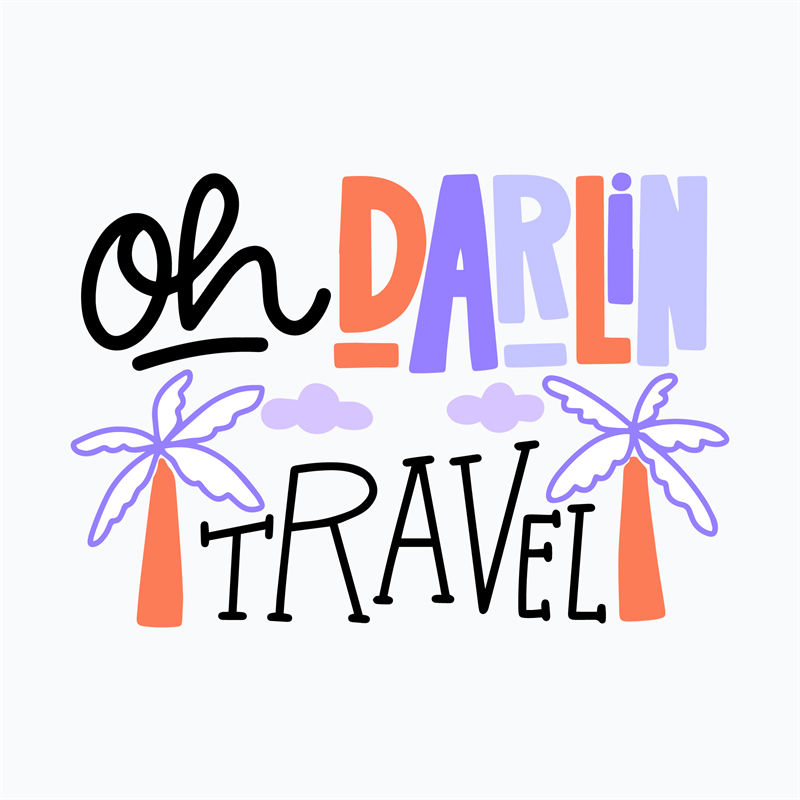 探索夏日风情：'Oh Darlin Travel'裁片印花服装印花