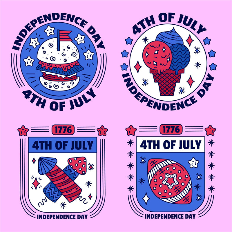 庆祝美国独立日：独特裁片印花服装印花设计