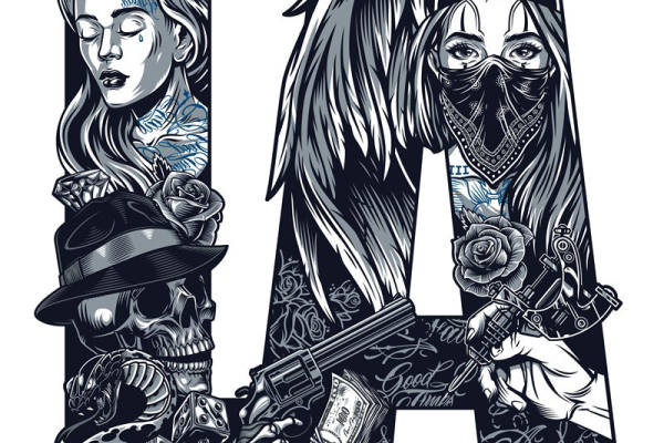 时尚街头风格裁片印花服装印花设计,展现独特个性