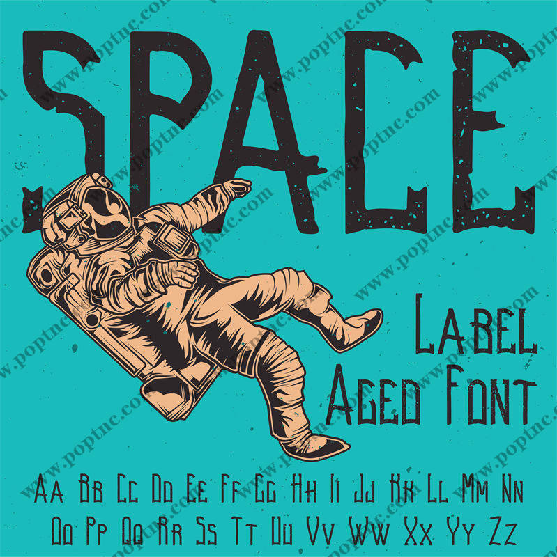 探索宇宙的复古风格裁片印花服装印花设计