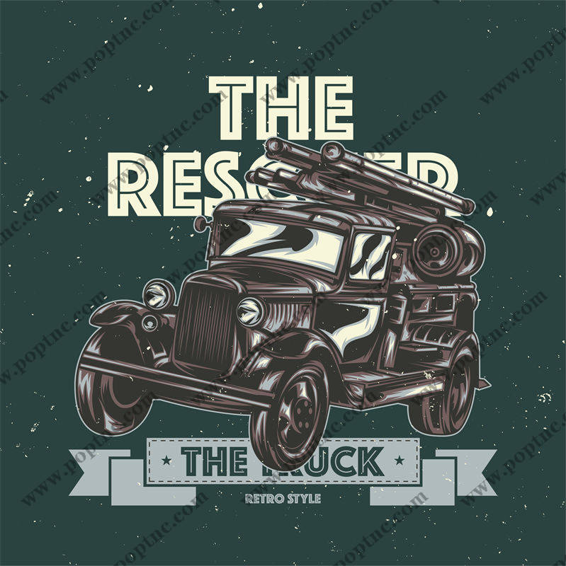 复古救援卡车裁片印花服装:经典与时尚的碰撞