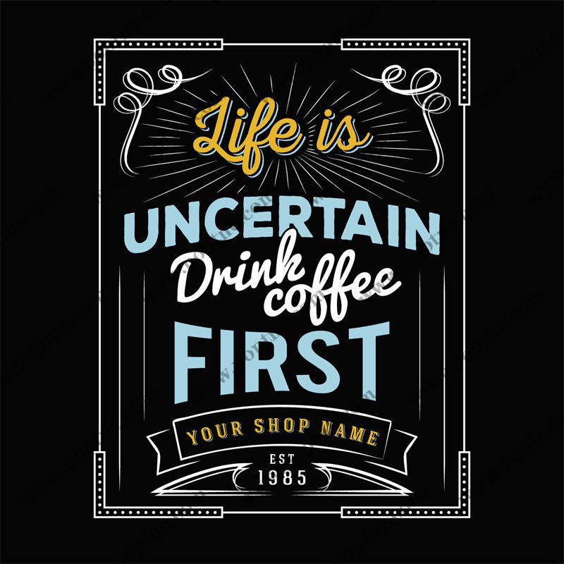 复古风格裁片印花服装:享受生活,先来杯咖啡