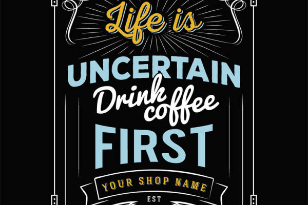 复古风格裁片印花服装:享受生活,先来杯咖啡