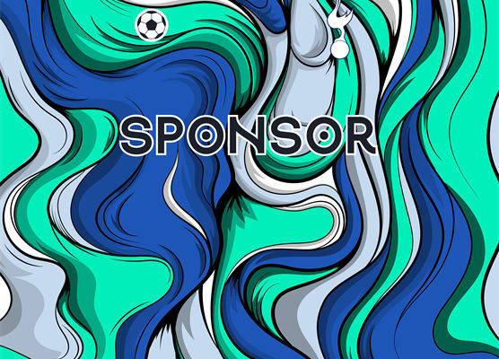 动感蓝绿抽象裁片印花服装，展现时尚活力