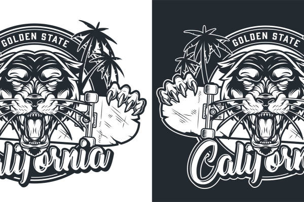 探索加州风情:独特裁片印花服装印花设计