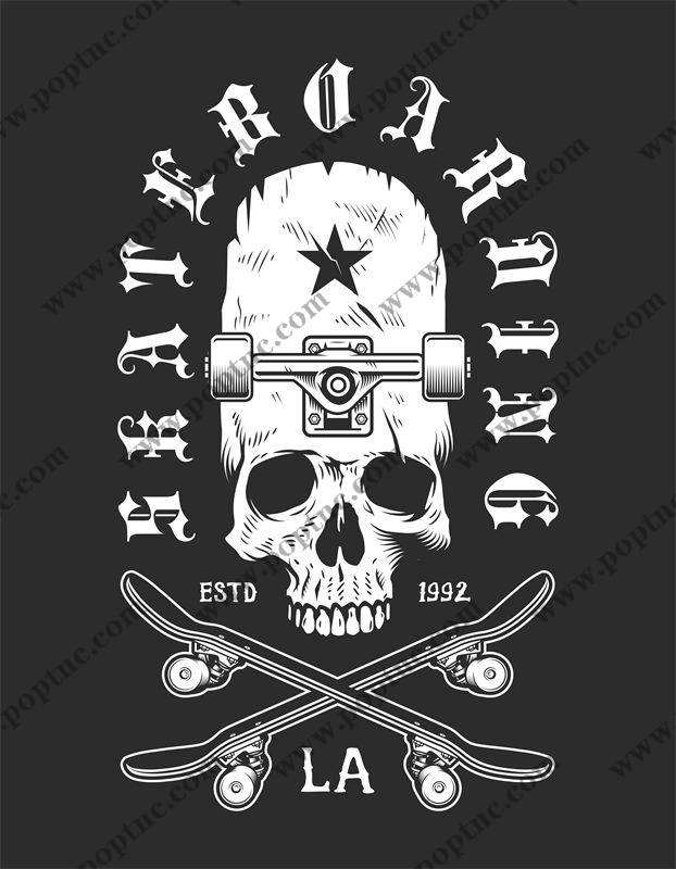 复古滑板风格裁片印花服装:展现街头时尚魅力