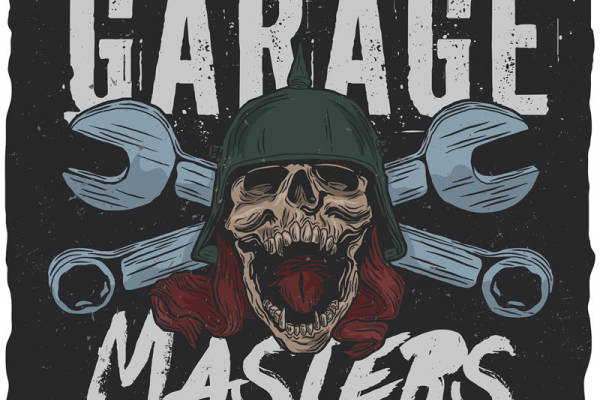 复古风格骷髅头裁片印花服装，展现独特个性的街头潮流