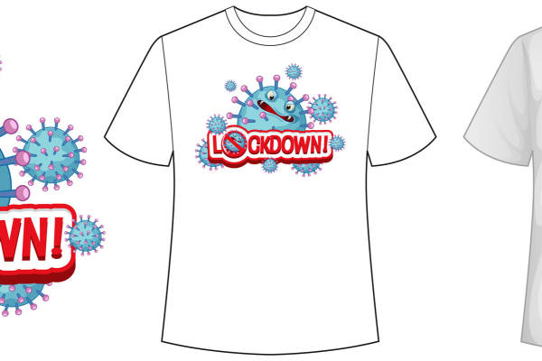 趣味卡通病毒裁片印花服装，疫情期间的时尚选择