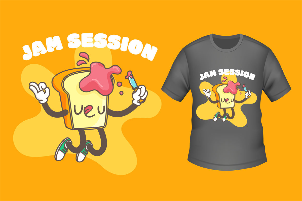 趣味裁片印花服装：JAM SESSION果酱会话创意T恤