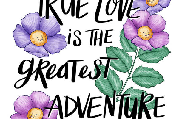 浪漫紫花裁片印花服装：真爱是最伟大的冒险