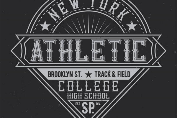 复古纽约运动风裁片印花服装