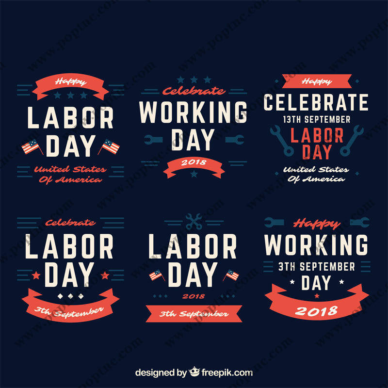 复古劳动节主题裁片印花,为您的服装增添节日气息