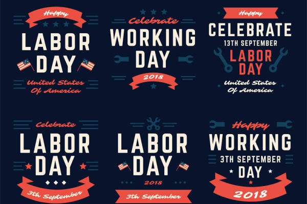 复古劳动节主题裁片印花,为您的服装增添节日气息